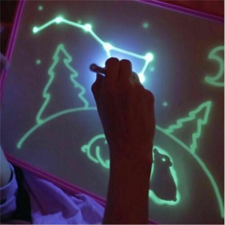 Educational Toy Drawing Pad 3D Magic 8 Light Effects Puzzle Board Sketchpad - Image 10